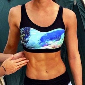 Athleta Palm Cove Bikini Mesh Sports Bra
